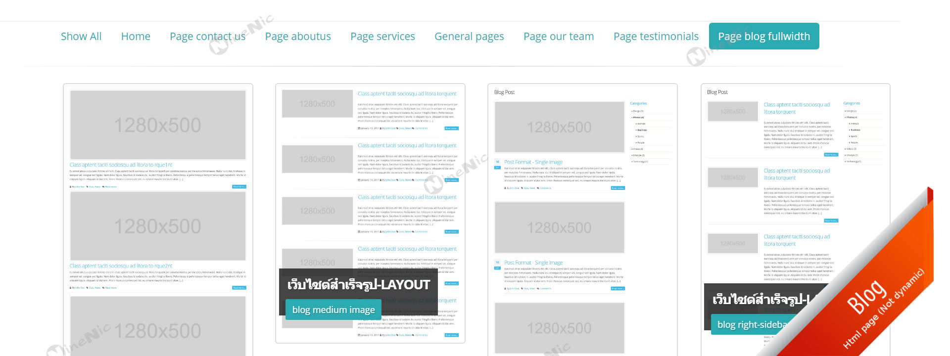 เว็บไซต์สำเร็จรูป ฟีเจอร์ Page Layouts